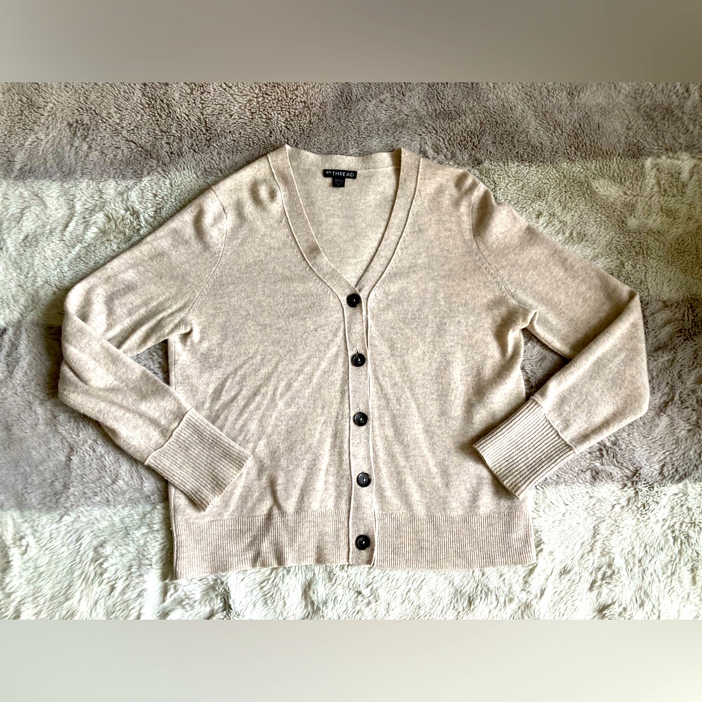 En Thread Merino-Cashmere Cardigan